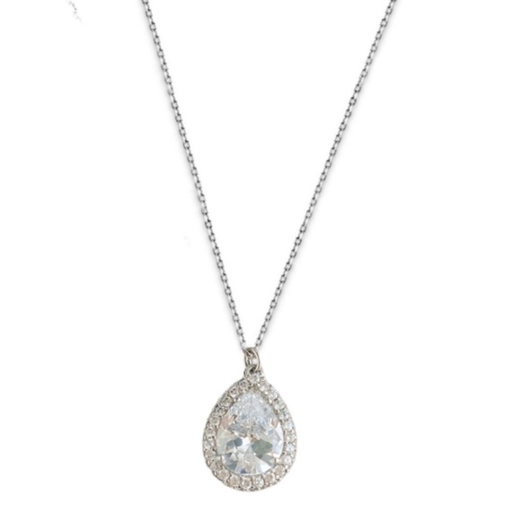 KATE SPADE • Silver Brilliant Statements Crystal Halo Pendant - Picture 1 of 5